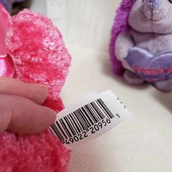 Cute little pair of stuffed animals. Hedgehog and pink bunny. - Picture 3 of 8